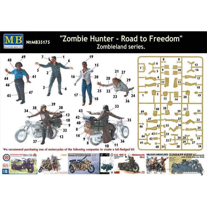 Plastic model 1/35 MasterBox 35175 Zombie Hunter - Road to Freedom  