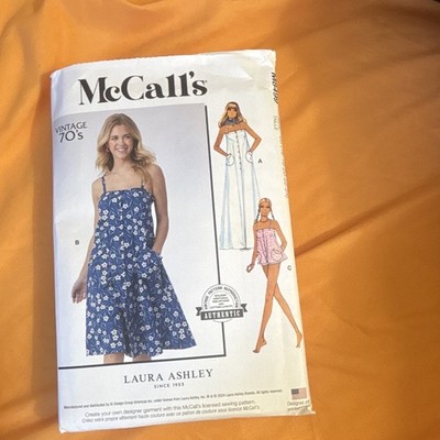 McCall's Laura Ashley Women s Dress Sewing Pattern Vintage 70 s Reproduction