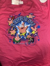 Universal Studios Original Patric From Sponge Bob Pequeña Camisa Adolescente Nueva Con Etiqueta