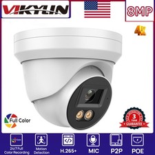 NEW VIKYLIN Full Color Turret POE 8MP 4K IP Camera Onvif Security Factory Direct