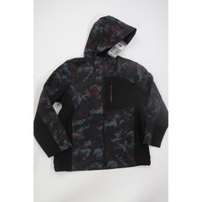 Free Country Softshell Jacket Boys XL 14/16 Black Camo Fleece Lined Outdoor