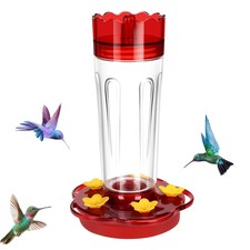 Glass Hummingbird Feeders for Outdoors Hanging Ant and Bee Proof, 1 Pack 15 O...