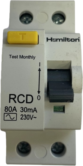 Hamilton 80A 30mA RCD HLRCD8030A Hamilton 80amp RCD *NEW* x1