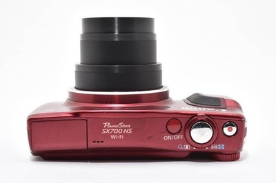 【訳あり】Canon PowerShot SX700 HS レッド Canon Digital Camera PowerShot SX700 HS Red Zoom Failure w/Battery
