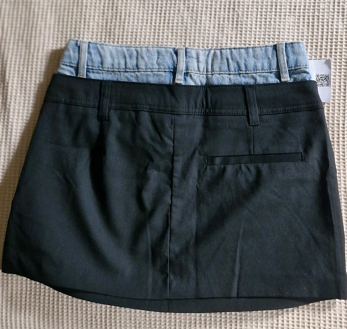 Minifalda Bershka a medida negra/denim.Talla S. Con etiquetas totalmente nueva