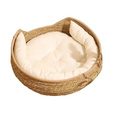 Woven Cat Bed Cat Woven Nest Bed With Soft Cushion And Pillow All Apposite