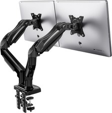 HUANUO Dual Monitor Stand for 13 to 32 Inch Screens, Dual Monitor Arm Desk mount