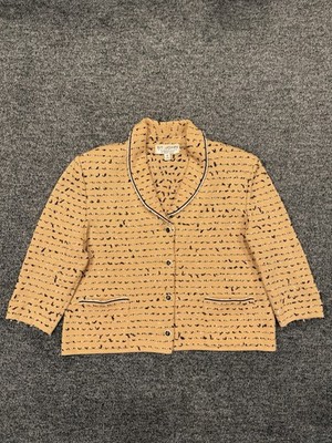 St. John Collection By Marie Gray Textured Blazer Button Detail USA Women s 14