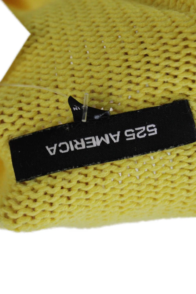 Suéter Top Pullover Cuello Alto Tejido Algodón 525 America Mujer Amarillo Talla S Foto 4 de 4