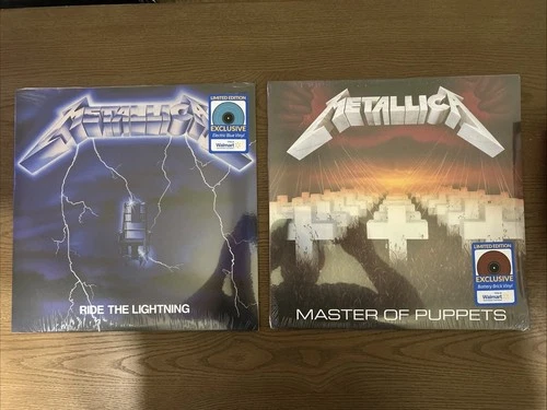 Set Of 2 Metallica Ride The Lightning & Master Of Puppets LP Vinyl Walmart New