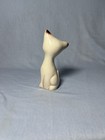 Vintage Porcelain Cat Figurine Sitting Kitten White & Brown with Painted Face — photo 3