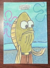 Marketplace image: 2025 Topps Chrome SpongeBob Fred One Of One 1/1 Artist Sketch Card