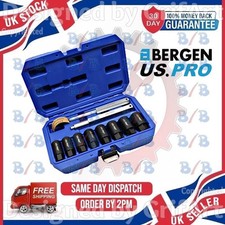 USPRO 10-TEILIGES RADMUTTER-ENTFERNER-SET STECKSCHLÜSSELENTFERNER-KIT ABGENUTZT BESCHÄDIGT 18-25 MM