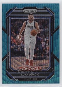 2022-23 Panini Prizm Monopoly Teal Wave Prizm Luka Doncic #19