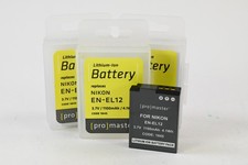 Lot of 3 ProMaster Batteries For Nikon EN-EL12 #1845 #G383