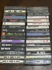 Heavy Hair Metal Cassette Tape Lot 32 Tested Poison Warrent Def Leppard