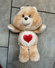 Care Bears Tenderheart Bear 6in Plush Bear w/ Heart Belly Badge, 1983