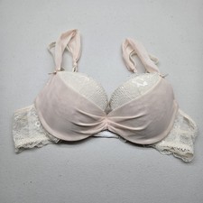 Adore Me Women Bra 36B Pink Clairabella Push Up Demi Underwired Lace