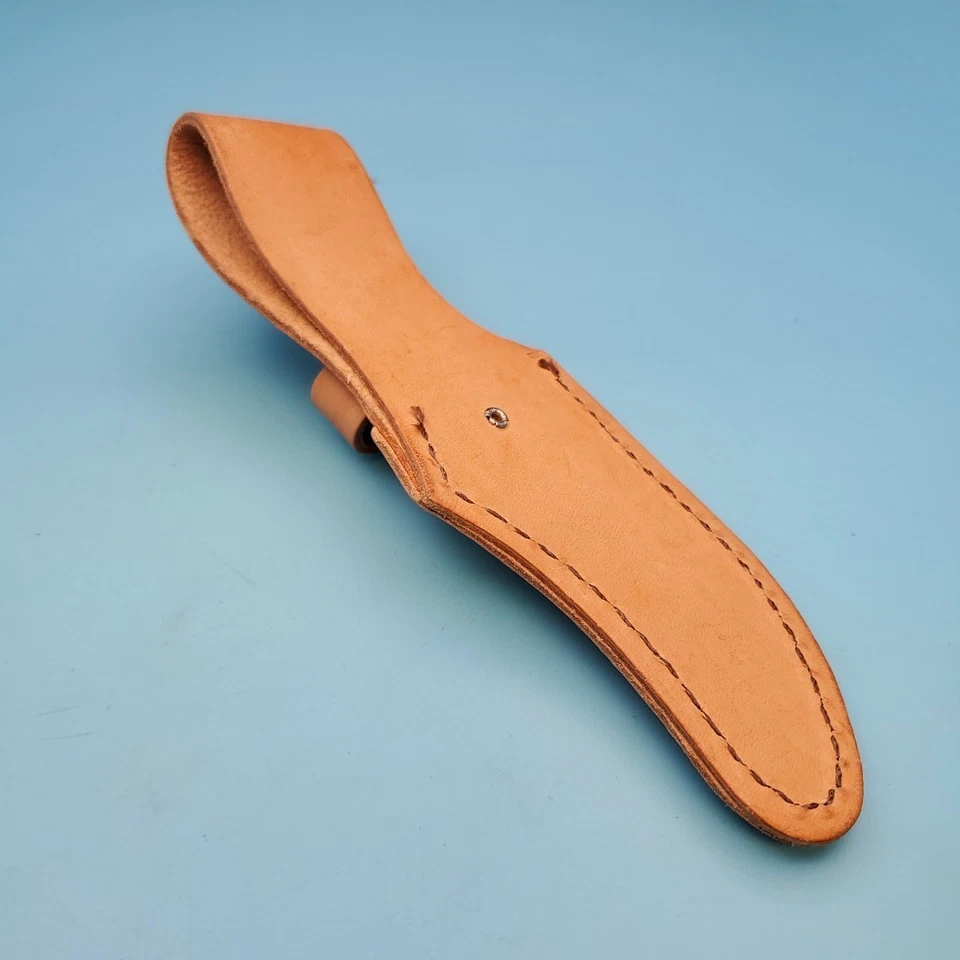 Funda de cuchillo Schrade 152 vintage hoja fija estuche de cuero marrón 7,75"x 3,5" Foto 4 de 4