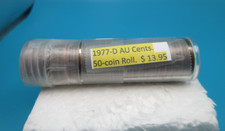 Rollo de un centavo Lincoln 1977-D sin circular (50 quilates) CENTAVOS)