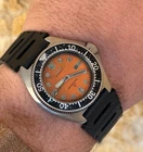1970's Vintage Seiko Mini Apocalypse Orange Diver 2205-0760 Automatic Watch Rare
