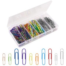 Paper Clips Assorted Sizes,450PCS Medium and Large PaperClips for Office Supp...