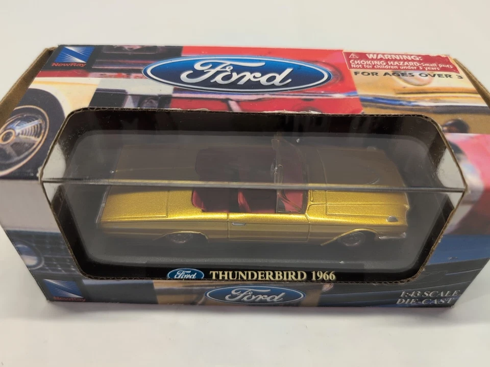 Ford Thunderbird Convertible 1966 NewRay 1:43 Scale New in Box - Image 2 of 4
