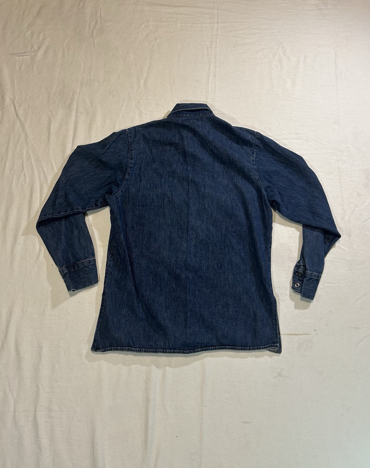 1970s Levis Denim Big E Daggercollar Button Up Sh… - image 5