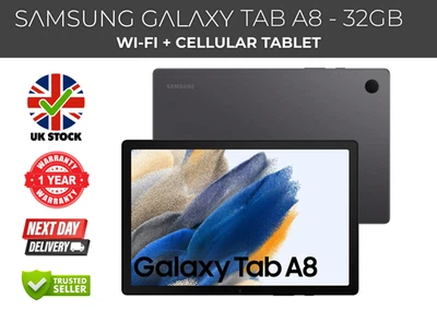 Samsung Galaxy Tab A8 32GB 10.5" SM-X205 Wi-Fi + 4G Tablet - Excellent Condition