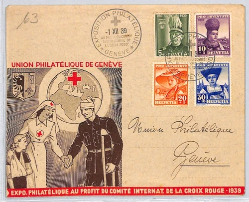 SWITZERLAND *Pro-Juventute* 1939 FDC Red Cross ILLUSTRATED First Day Cover RC225