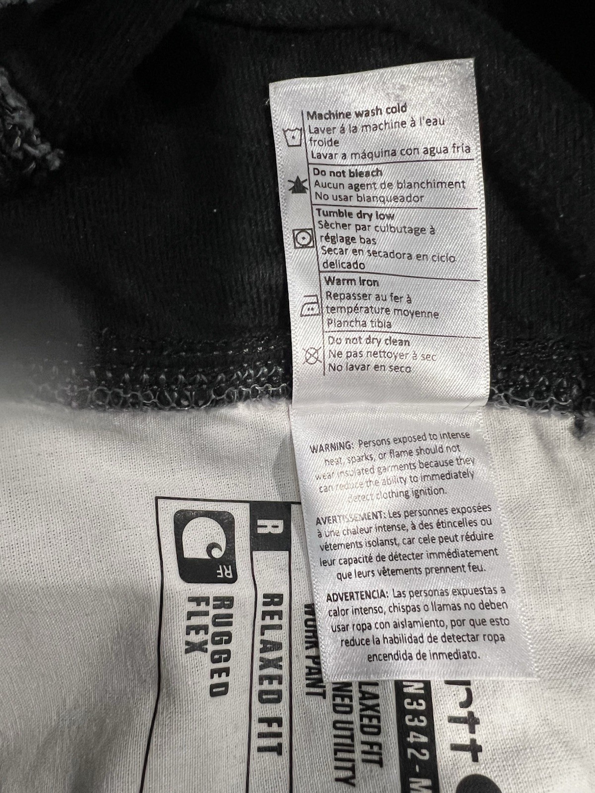 Carhartt Pants Mens 36x30 Gray Canvas Fleece Lined Relaxed Fit Work  Straight thumbnail 9