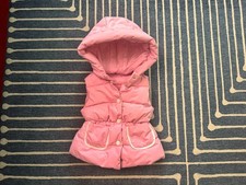 Jacadi Paris Pink Hooded Puffer Vest Coat 3T 3A 96 cm