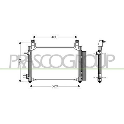 Kondensator Klimaanlage Prasco DW324C002 Prascoselection für Chevrolet Daewoo