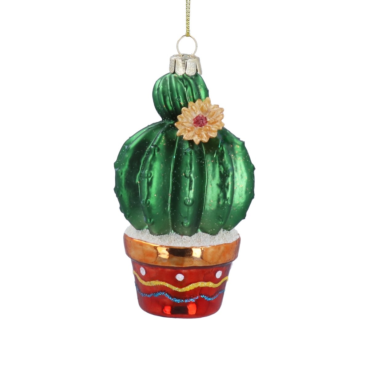 Gisela Graham Cactus in Pot Christmas Tree Decoration Novelty Festive Ornaments