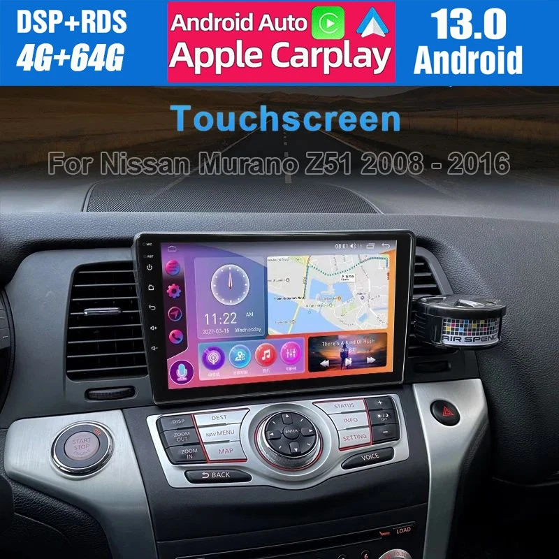 4G+64G For Nissan Murano Z51 2008-2014 Android 13 Apple Carplay Car Radio GPS - Image 2 of 4