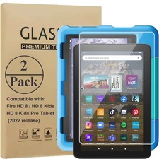 2 Pack Screen Protector for 8 Tablet, Premium Tempered Glass, Anti-Scratches