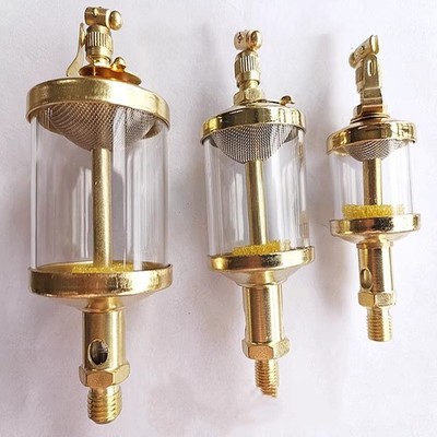 1/8'' PT Needle Valve Oil Cup - Sight Glass Gravity Drip Feed Oilers 50ml