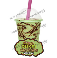 Ice cream van sticker Dubai Chocolate Milkshake C drink catering trailer decals