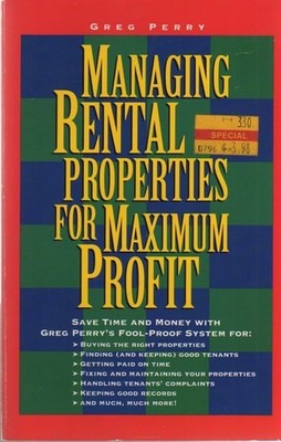 Managing Rental Properties for Maximum Profit, Perry, Greg, Good Book