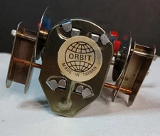 Vintage Orbit Taiwan Tin Retro Robot Walking Robot Tin Litho Wind Up Toy Box Exc