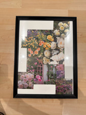 Original Rose Garden Collage Artwork in IKEA KNOPPÅNG A3 Black Frame 30x40cm