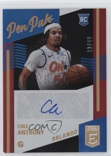 2020-21 Donruss Elite Pen Pals Red 12/49 Cole Anthony #PP-CAN Auto 17a5