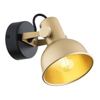 Moderne Wandleuchte 1X7W/E14 | IP20 | Farbe Schwarz, Gold