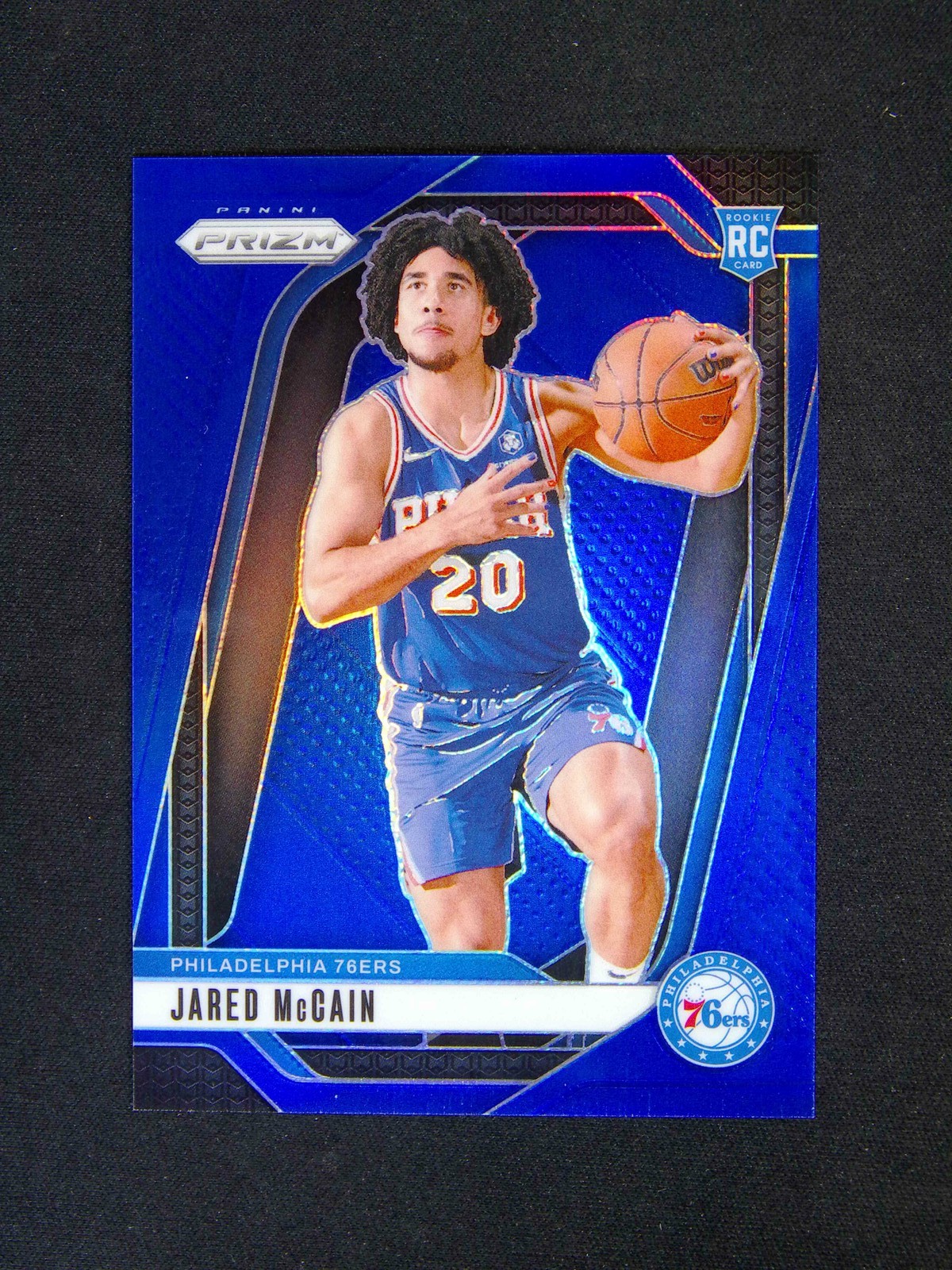 2024-25 Panini Prizm Jared McCain #222 RC Rookie Blue /199