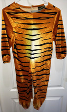 boys TIGER PLUSH FANCY HALLOWEEN COSTUME HEAD PIECE GLOVES JUMPSUIT 4-6 YEARS