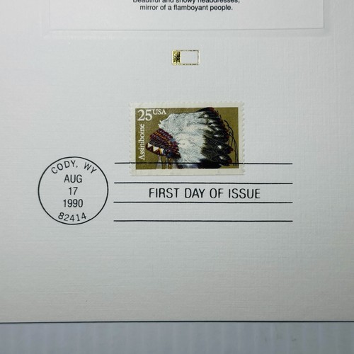 Historic Indian Headdresses Set Of 5 First Day Of Issue Proofcard With Stamp 90 - Picture 13 of 24