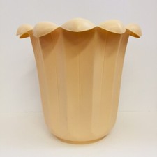VTG FESCO 5477 Wastebasket Trash Can Planter Mid Century 50s Ecru Made in USA
