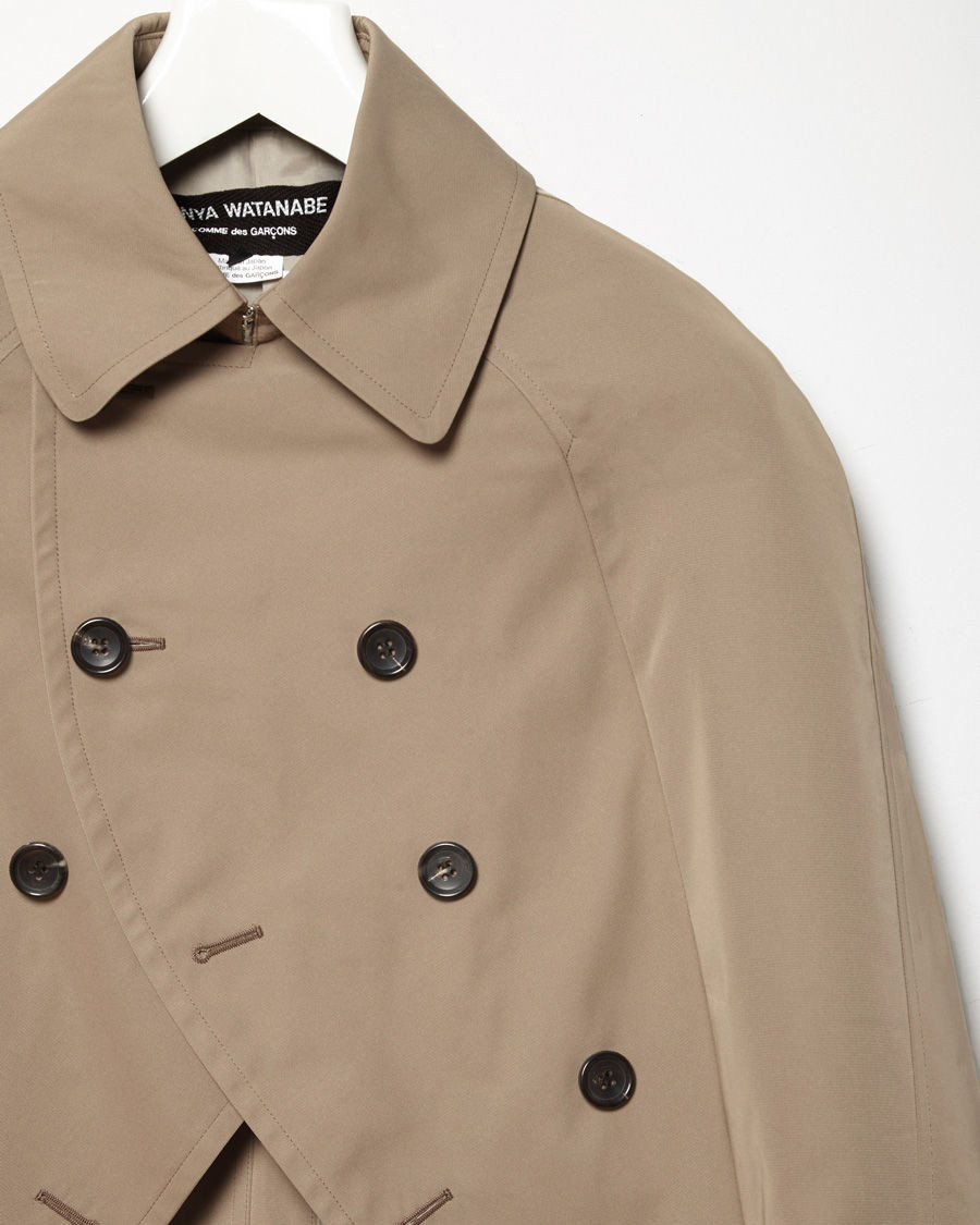 Junya Watanabe Comme des Garçons Trench Coat Cape in Beige Size 