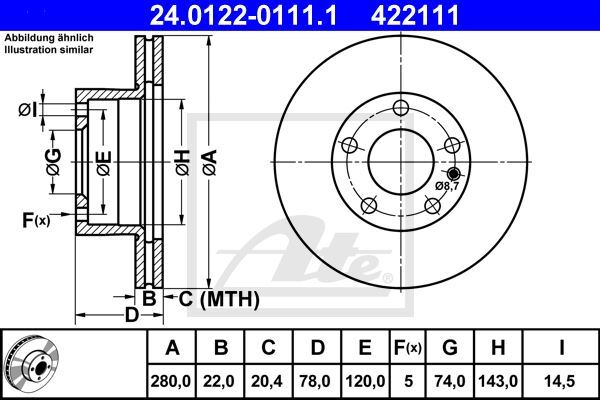 Disques de frein ventilés à haute dissipation thermique pour BMW 525 et 528i