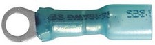 Sealed Crimp & Solder 14-16 AWG (Blue) #10 Ring Terminal - 50 pack USA Made